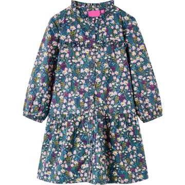 vidaXL-Kinderjurk-met-lange-mouwen-104-donkerblauw