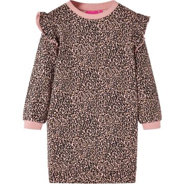 vidaXL-Kinderjurk-met-luipaardprint-128-middelroze