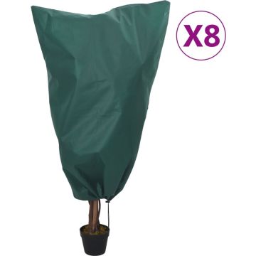 vidaXL-Plantenhoezen-met-trekkoord-8-st-70-g/m²-0,8x0,8-m