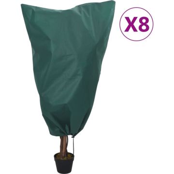 vidaXL-Plantenhoezen-met-trekkoord-8-st-70-g/m²-0,8x1-m