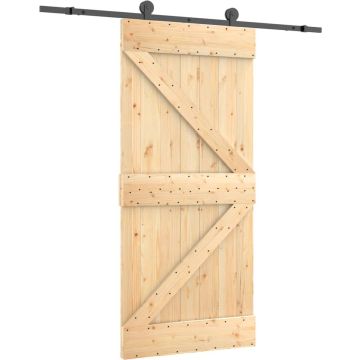 vidaXL-Schuifdeur-met-beslag-95x210-cm-massief-grenenhout