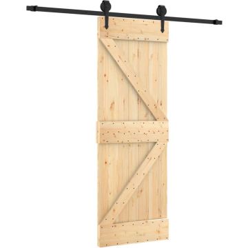 vidaXL-Schuifdeur-met-beslag-70x210-cm-massief-grenenhout