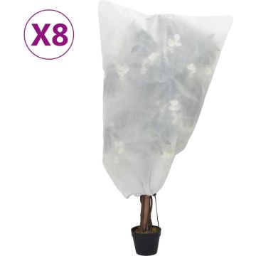 vidaXL-Plantenhoezen-met-trekkoord-8-st-70-g/m²-0,8x1,2-m