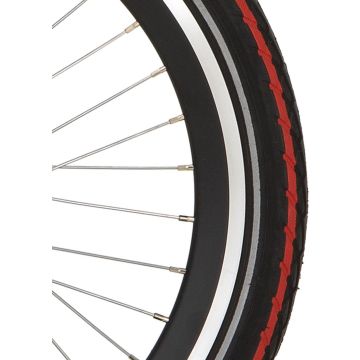 Deli Tire Tire buitenband SA-206 20 x 1.75 zw rode streep refl