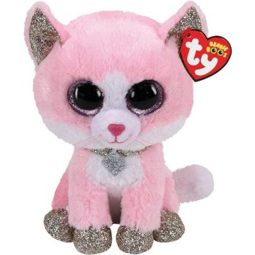 Ty - Knuffel - Beanie Buddy - Fiona Pink Cat - 24cm