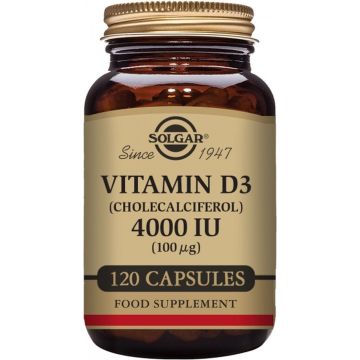 Vitamin D3 (Cholecalciferol) Solgar 4000 UI 120 Units