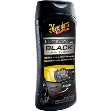Meguiar's Ultimate Black Plastic Restorer - 355 ml - Poetsmiddel - UV beschermend - Extra glans