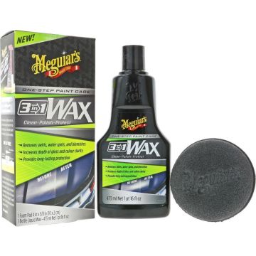 Meguiar's 3-in-1 Wax - Auto reinigings set - 473 ml - Lakbescherming - Autowax