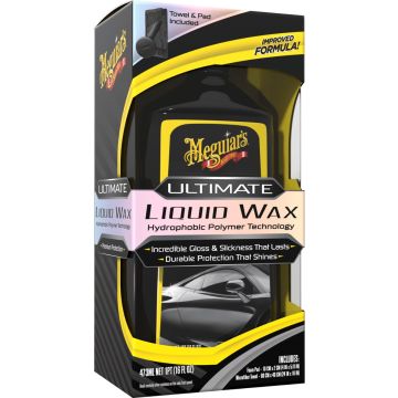 Meguiars Ultimate Liquid Wax - Autowax - 473 ml - 3-delig - Microvezel