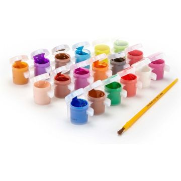 Crayola Washable Kids' paint 18 kleuren met kwastje