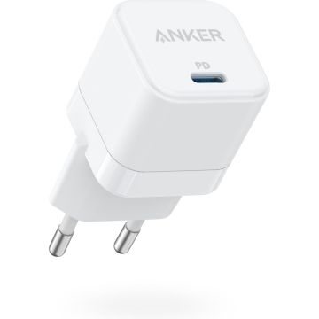 Anker 20W USB C Charger, PowerPort III 20W Cube Charger voor iPhone 13/13 Mini/13 Pro/13 Pro Max/12, Galaxy, Pixel 4/3, iPad/iPad mini, en meer (kabel niet inbegrepen)