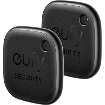 eufy Security - SmartTrack Link (Black, 2-Pack) - Android not supported - Works with Apple Find My (iOS only) - Key Finder, Bluetooth Tracker for Earbuds and Luggage