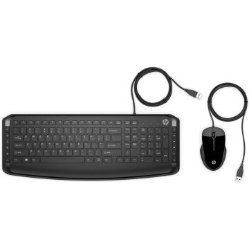 HP Pavilion Keyboard and Mouse 200 - EURO - Bedraade toetsenbord en muis set - Zwart