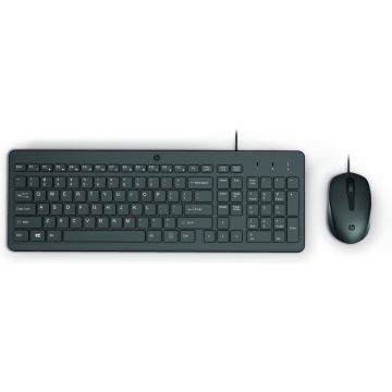 HP 150 - toetsenbord en muis set - QWERTY - Engels - zwart