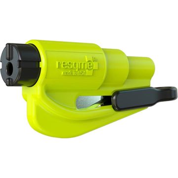 ResQMe Veiligheidshamer Geel - Sleutelhanger - Origineel - Noodhamer - Reddingshamer - Gordelsnijder – Auto hamer