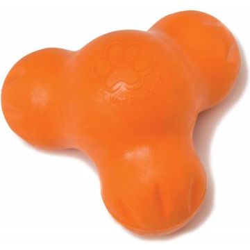 West Paw Tux Zogoflex - Extra sterk &amp; vulbaar speeltje voor honden - Groen, oranje, blauw - S / L - Kleur: Oranje, Maat: Large