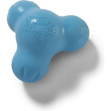 West Paw Tux Zogoflex - Extra sterk &amp; vulbaar speeltje voor honden - Kleur: Blauw, Maat: Small