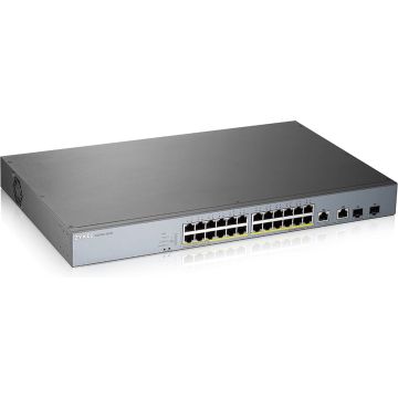 GS1350-26HP, 26 Port managed CCTV PoE switch, long range, 375W