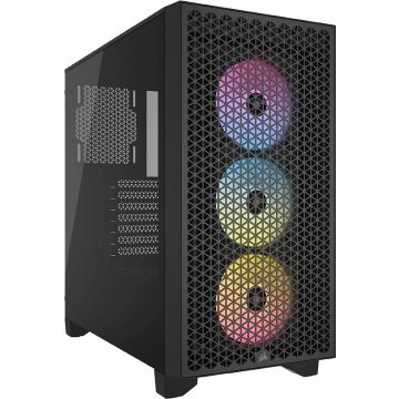 Corsair 3000D RGB Airflow Black TG - Midtowermodel - Zwart