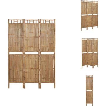 vidaXL Kamerscherm Bamboe 3 Panelen - 120x180 cm - Waterbestendig en Duurzaam - Kamerscherm