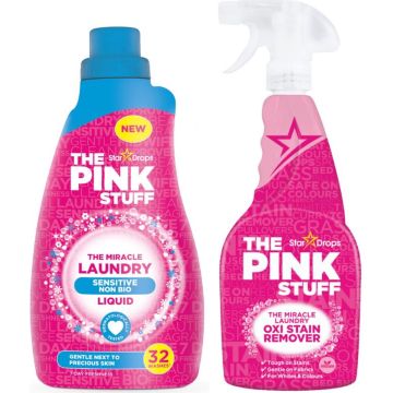 Combinatieset: The Pink Stuff - Sensitive Wasgel + Vlekverwijderaar Spray