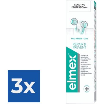 Elmex Sensitive Professional Tandpasta Repair &amp; Prevent 75 ml - Voordeelverpakking 3 stuks