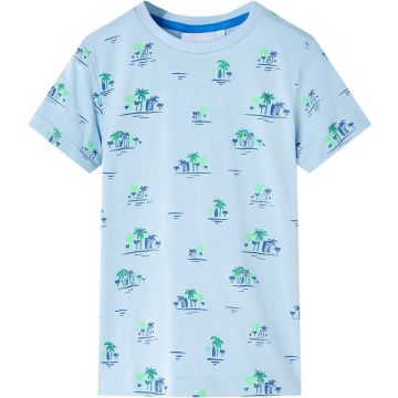 vidaXL-Kindershirt-met-palmbomenprint-92-lichtblauw