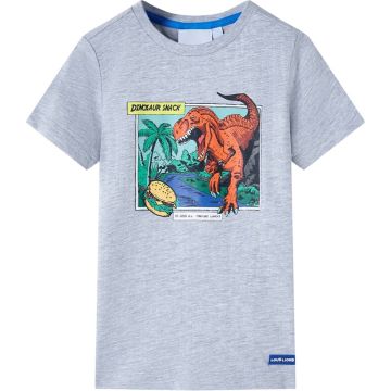 vidaXL-Kindershirt-dinosaurusprint-116-grijs
