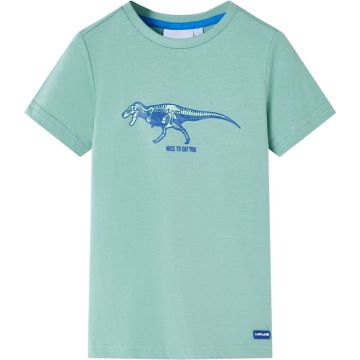 vidaXL-Kindershirt-dinosaurusprint-128-lichtkakikleurig