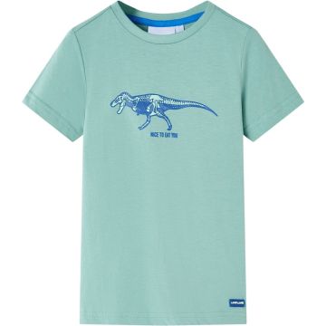 vidaXL-Kindershirt-dinosaurusprint-116-lichtkakikleurig