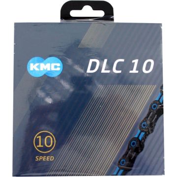 KMC X10 SL DLC Super Light Kettingslot 10-speed, black/blue Uitvoering 116 schakels