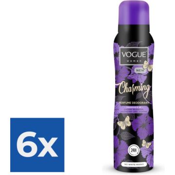 Vogue Charming Parfum Deodorant 150 ml - Voordeelverpakking 6 stuks