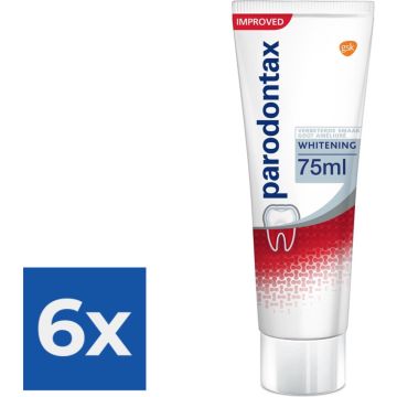 Parodontax Whitening - Tandpasta - tegen bloedend tandvlees - 75 ml - Voordeelverpakking 6 stuks
