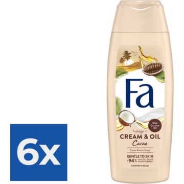 Fa Douche 250 ml Cream &amp; Oil Cacao - Voordeelverpakking 6 stuks