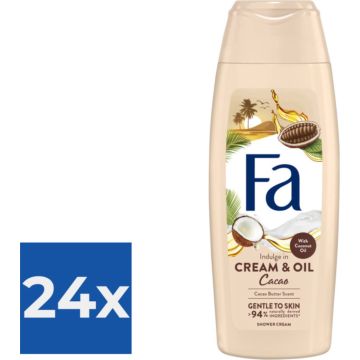 Fa Douche 250 ml Cream &amp; Oil Cacao - Voordeelverpakking 24 stuks