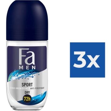 Fa Deodorant Roller Sport Men 72H 3 x 50 ml