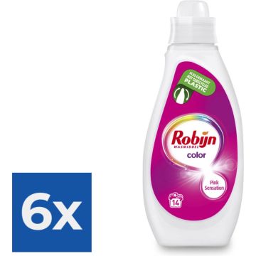 Robijn Vloeibaar Wasmiddel - Color 8 x 14 wasbeurten 8 x 700ML - Voordeelverpakking 6 stuks