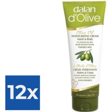 Dalan d’Olive - Hand &amp; Bodycrème 250ml - Voordeelverpakking 12 stuks