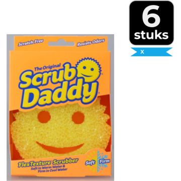 Scrub Daddy Original - Spons Geel - Anti Kras - Voordeelverpakking 6 stuks