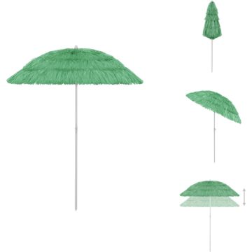 vidaXL Hawaï Parasol Groen 180 cm - Polyester UV-bestendig en kantelbaar - Parasol