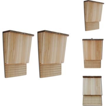 vidaXL Vleermuizenkasten - Massief hout - 22 x 12 x 34 cm - Slaapplaats voor vleermuizen - Vleermuiskast