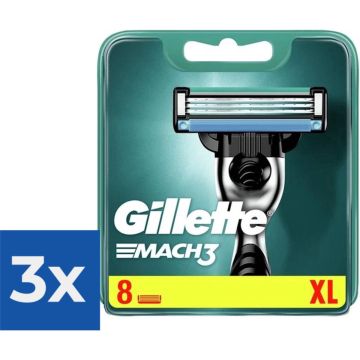 Gillette Mach3 - 8 stuks - Scheermesjes - Voordeelverpakking 3 stuks