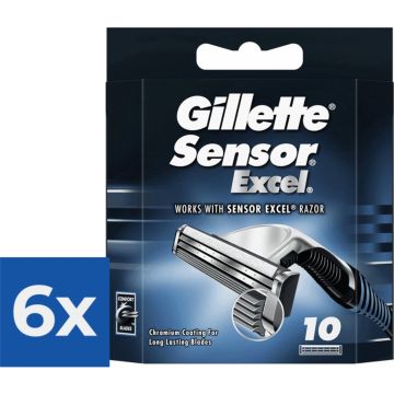 Gillette Sensor Excel - 10 stuks - Scheermesjes - Voordeelverpakking 6 stuks