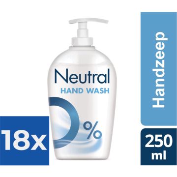Neutral - Handzeep Vloeibaar - 0% Parfum - 250ml - Voordeelverpakking 18 stuks