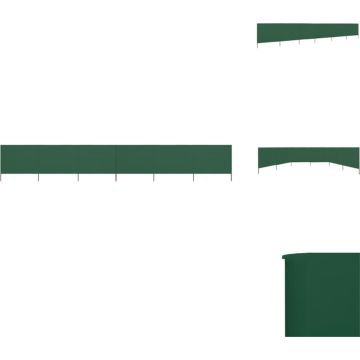 vidaXL Inklapbaar Windscherm - 800 x 120 cm - Groen - Nonwoven en Hout - Windscherm (tent)