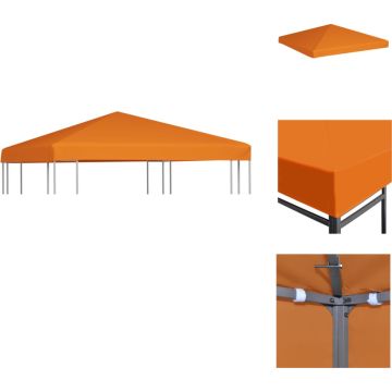 vidaXL Prieeldak Polyester 3x3m - Waterbestendig - Oranje - Partytent