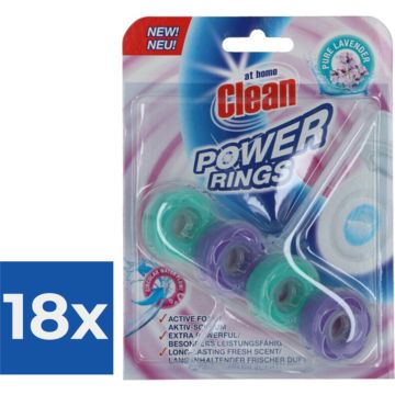 At Home Toiletblok Power Rings Pure Lavender 40 gr - Voordeelverpakking 18 stuks