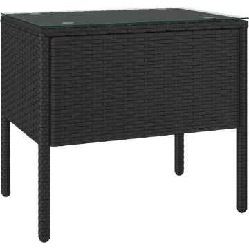 vidaXL-Bijzettafel-53x37x48-cm-poly-rattan-en-gehard-glas-zwart