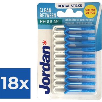 Jordan Clean Between Sticks Regular 40 stuks - Voordeelverpakking 18 stuks
