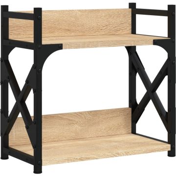 Printerstandaard 2-laags 40x20x40 cm bewerkt hout sonoma eiken